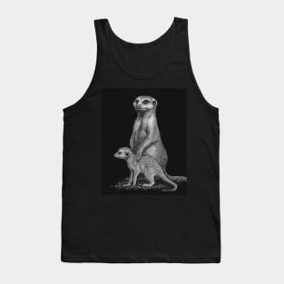 Meerkat Mother and Baby - by Nadya Neklioudova Tank Top